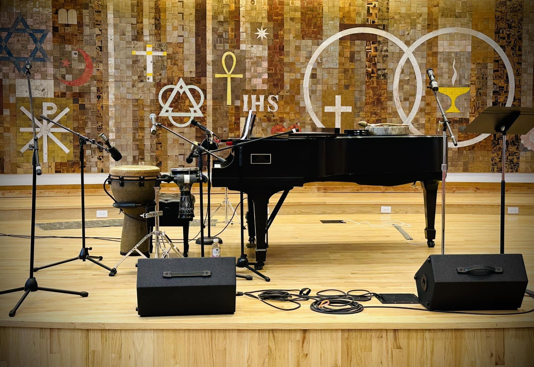 Montgomery Jones performing at interfaith venue